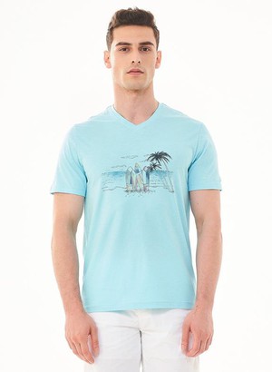 T-Shirt Beach Print Mint from Shop Like You Give a Damn
