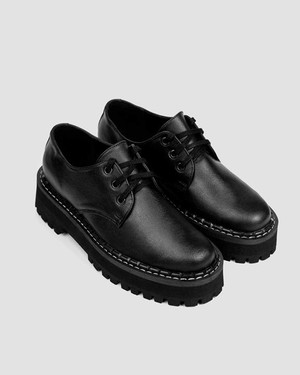 Chunky Derbies Men Black Vegea Grape Leather from Shop Like You Give a Damn