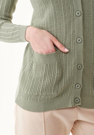 Cardigan With Buttons Olive Green from Shop Like You Give a Damn