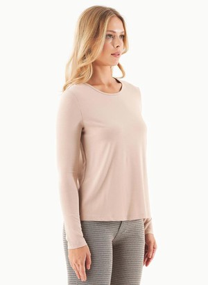 Top Long Sleeves Ecovero Beige from Shop Like You Give a Damn