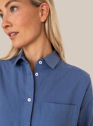 Willow Blouse Linen Blue from Shop Like You Give a Damn