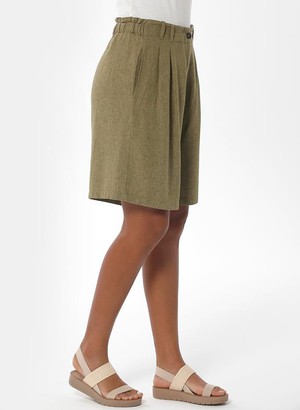 Shorts Wide Hem Olive Green from Shop Like You Give a Damn