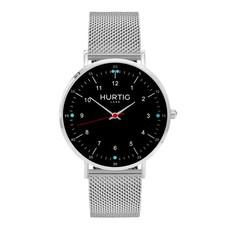 Moderna Steel Watch Silver, Black & Silver via Shop Like You Give a Damn