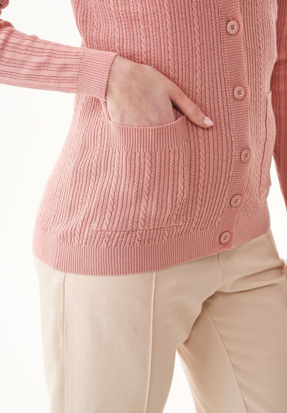 Cardigan With Buttons Dusty Blush from Shop Like You Give a Damn