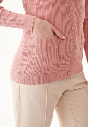 Cardigan With Buttons Dusty Blush from Shop Like You Give a Damn