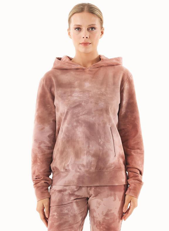 Tie-Dye Sweat Hoodie Organic Cotton Misty Rose from Shop Like You Give a Damn