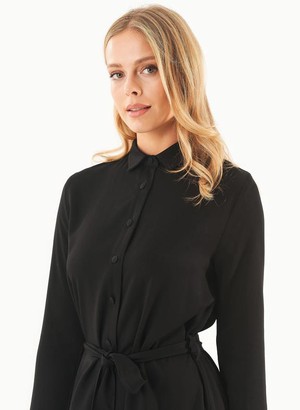 Shirt Dress Ecovero Black from Shop Like You Give a Damn