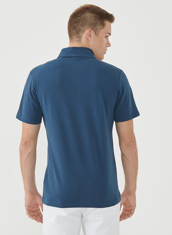 Polo Shirt Lines Navy from Shop Like You Give a Damn