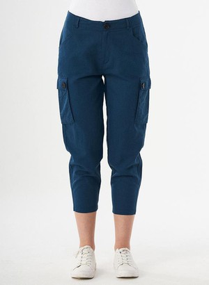 Cargo Pants Linen Blend Dark Blue from Shop Like You Give a Damn