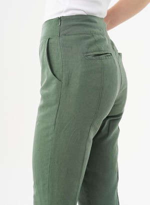 Trousers Linen Mix Green from Shop Like You Give a Damn