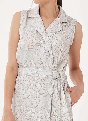 Midi Dress Print Light Grey from Shop Like You Give a Damn