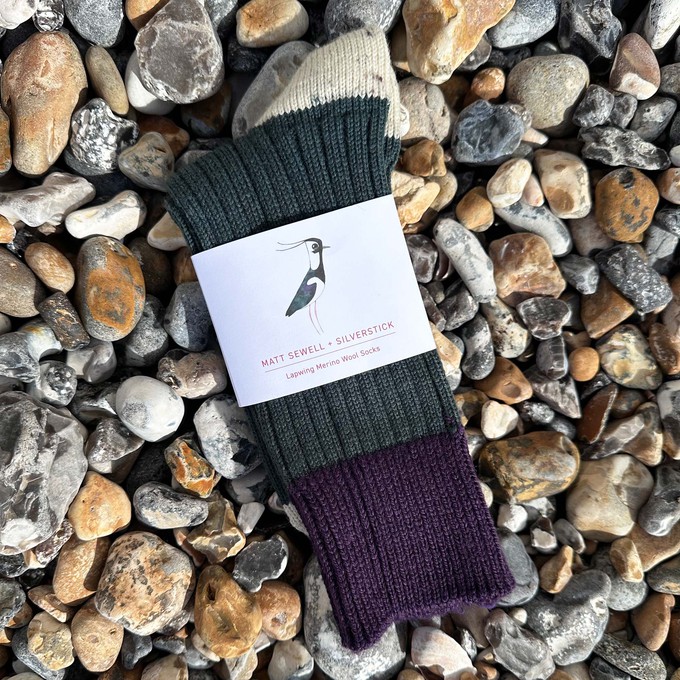 matt sewell lapwing merino sock from Silverstick