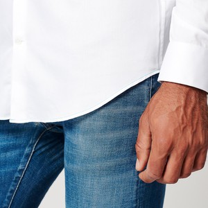 Shirt - Slim Fit Sleeve Lenght 7 - Circular White from SKOT