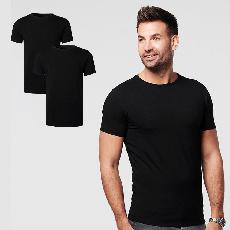 T-shirt - Round Neck 2-pack - Black via SKOT