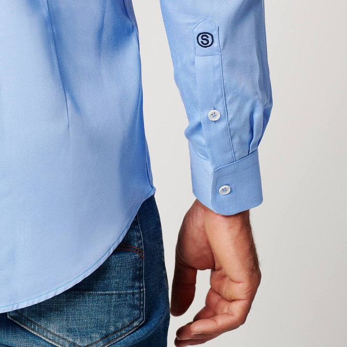 Shirt - Slim Fit Sleeve Lenght 7 - Circular Blue from SKOT