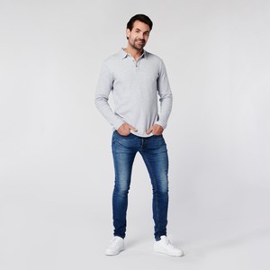 Longsleeve Polo - Grey Melange from SKOT