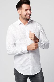 Shirt - Slim Fit - Spotted White (last stock) via SKOT