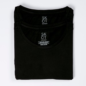 T-shirt Black Round Neck Men | 2-pack | Slim Fit from SKOT