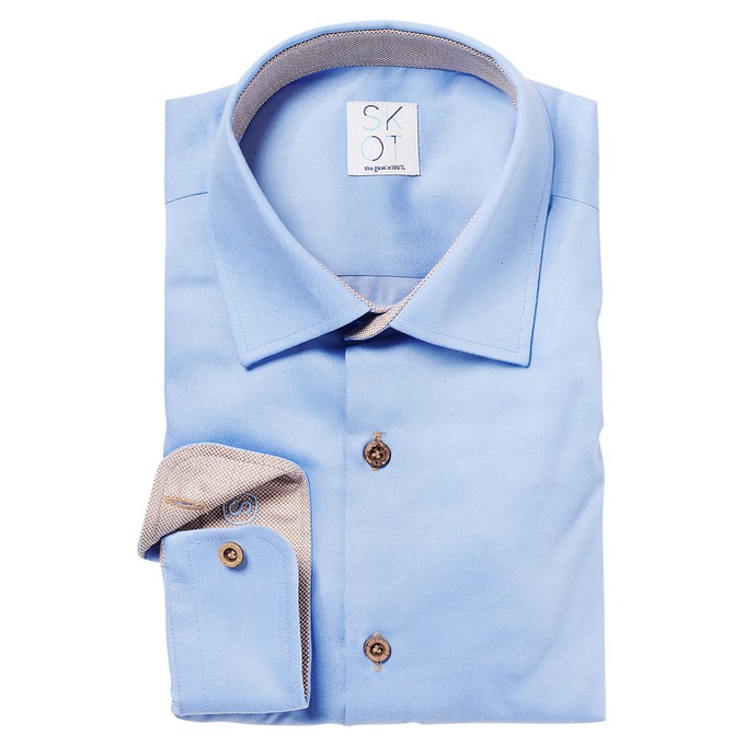 Shirt - Slim Fit - Circular Blue Contrast from SKOT