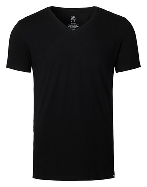 T-shirt - Regular V-neck 2-pack - Black from SKOT