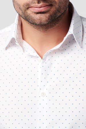 Shirt - Slim Fit - Spotted White (last stock) from SKOT