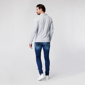 Longsleeve Polo - Grey Melange from SKOT