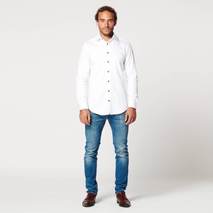 Shirt - Slim Fit - Circular White Contrast from SKOT