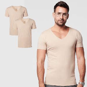 Onder T-shirt Onzichtbaar Diepe V-Hals Heren | 2-pack from SKOT