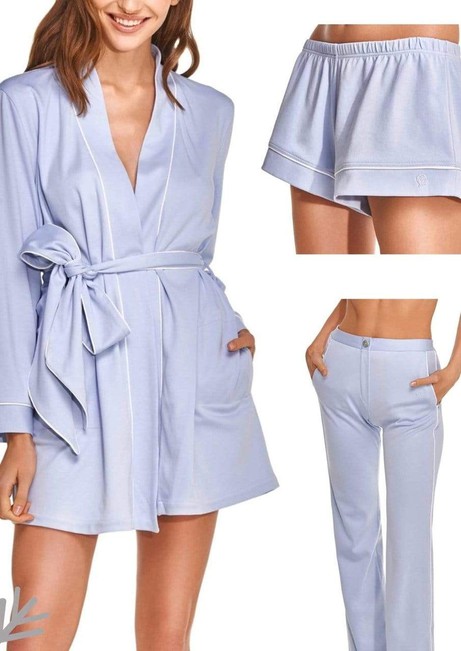 Women's 3-piece Loungewear set in Organic Pima Cotton.