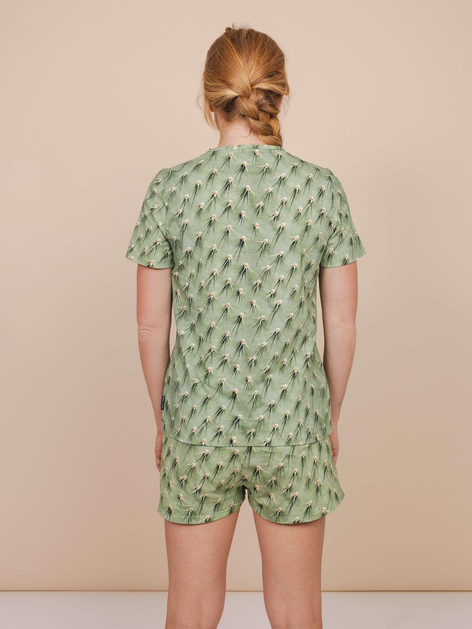 Cozy Cactus V-neck T-shirt Women from SNURK