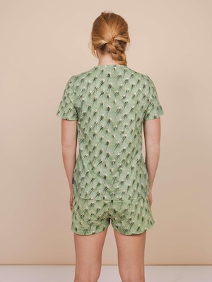 Cozy Cactus V-neck T-shirt Women from SNURK