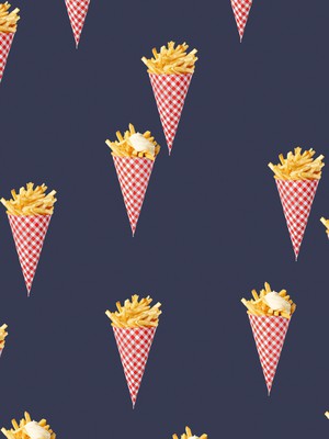 Fries Navy T-shirt and Shorts set Women from SNURK