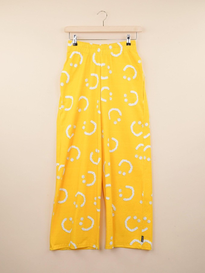 Smiles Yellow Wide Pants Women from SNURK