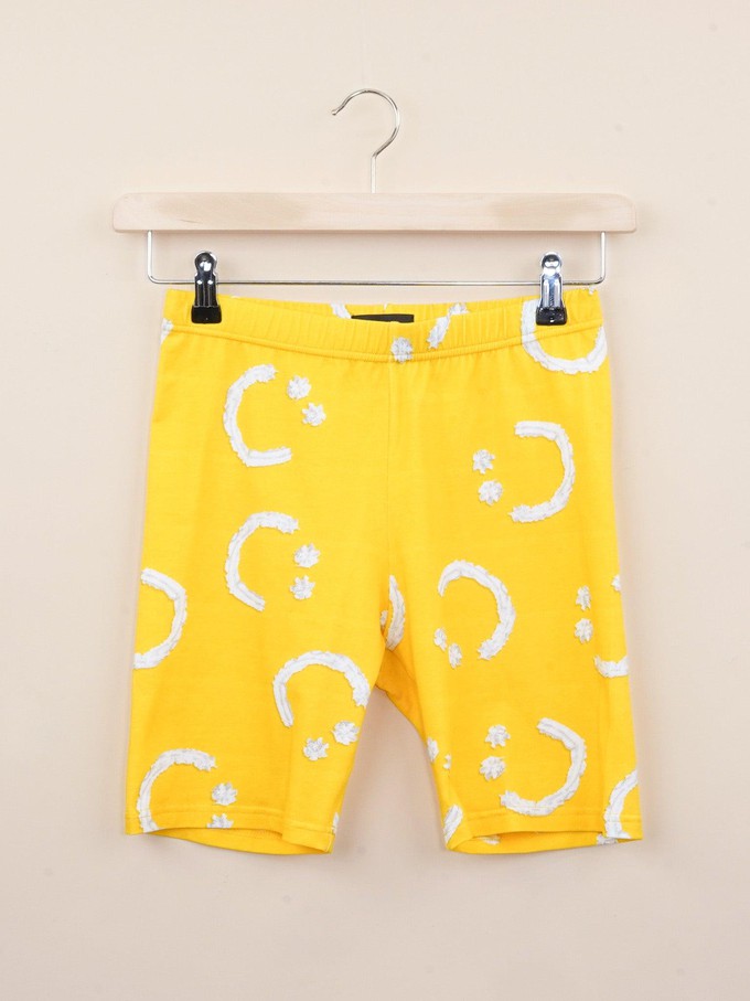 Smiles Yellow Biker Shorts Women from SNURK