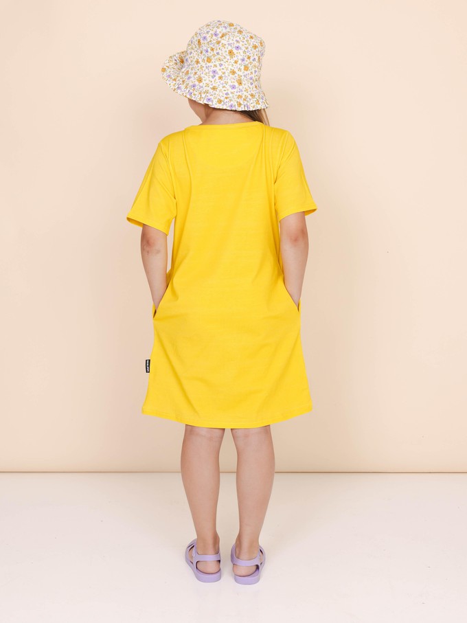 Smiles Yellow T-shirt Dress Kids from SNURK