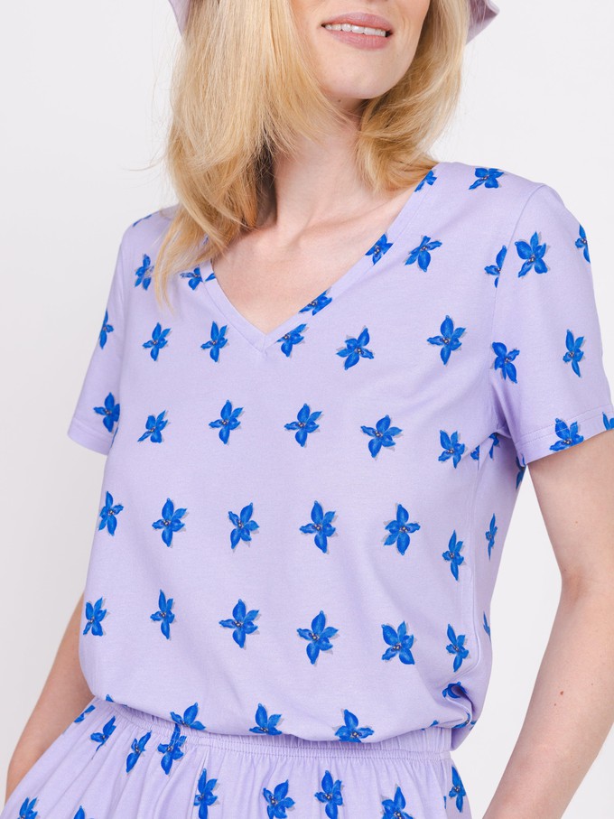 Delphi Dots T-shirt v-neck Women from SNURK