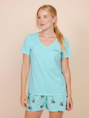 Mint V-neck T-shirt Women from SNURK