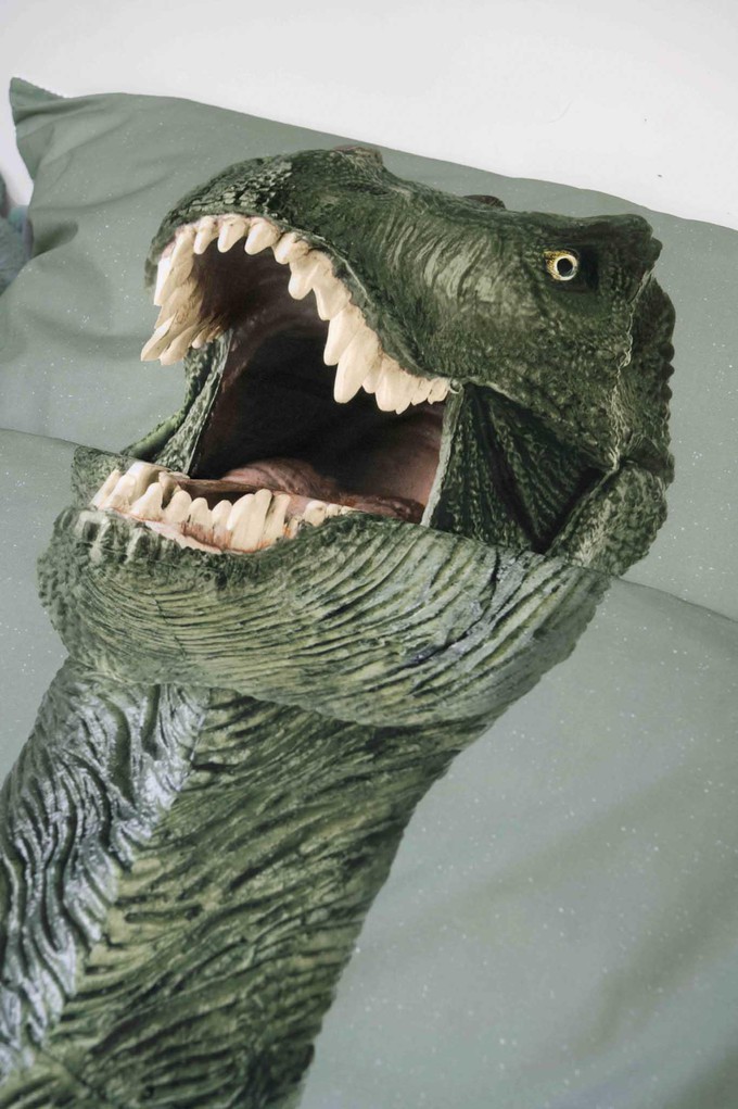 Dino Jurassic Green pillowcase from SNURK