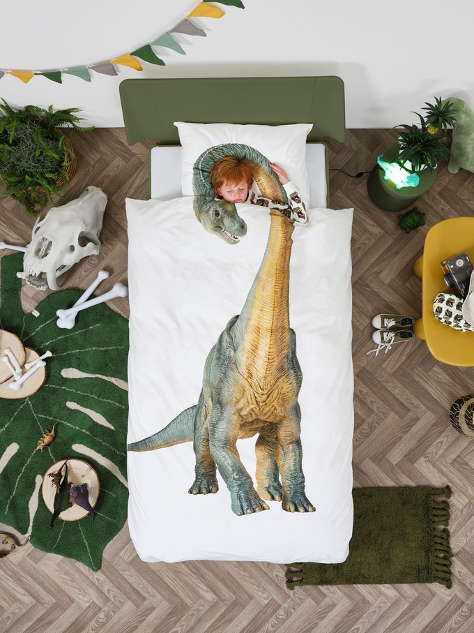 Dino Bronto pillow case 60 x 70 cm from SNURK