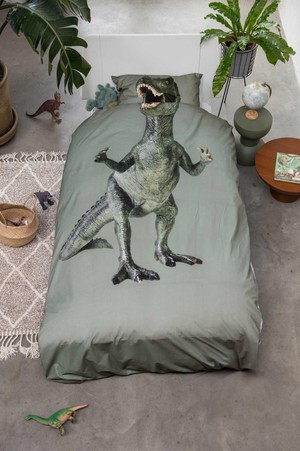 Dino Jurassic Green pillowcase from SNURK
