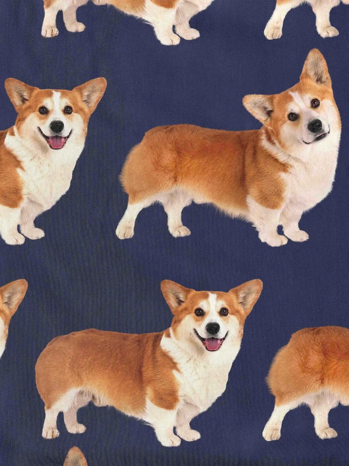 Corgi Navy T-shirt Dress Women from SNURK