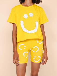 Smiles Yellow Biker Shorts Women via SNURK
