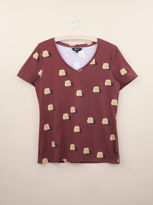 Sandy Castles V-neck T-shirt Women from SNURK