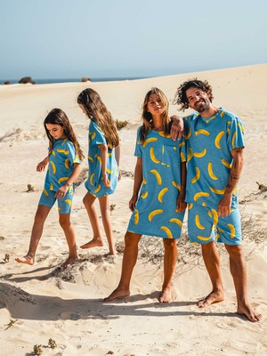 Banana Blue T-shirt Dress Women from SNURK