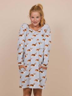 Corgi Time Dress long sleeve Women via SNURK