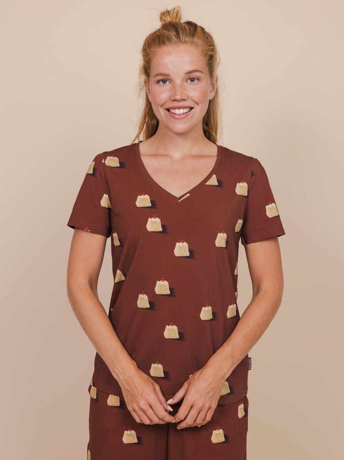 Sandy Castles V-neck T-shirt Women from SNURK