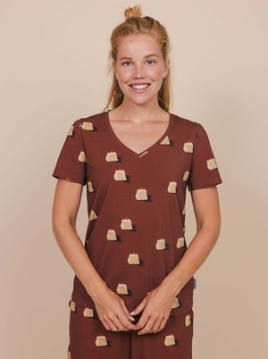 Sandy Castles V-neck T-shirt Women from SNURK