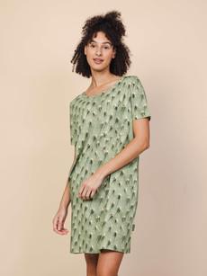 Cozy Cactus Dress short sleeves Ladies via SNURK