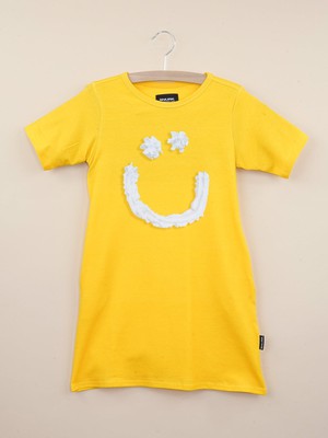 Smiles Yellow T-shirt Dress Kids from SNURK