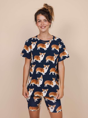 Corgi Navy Bikershorts Women from SNURK